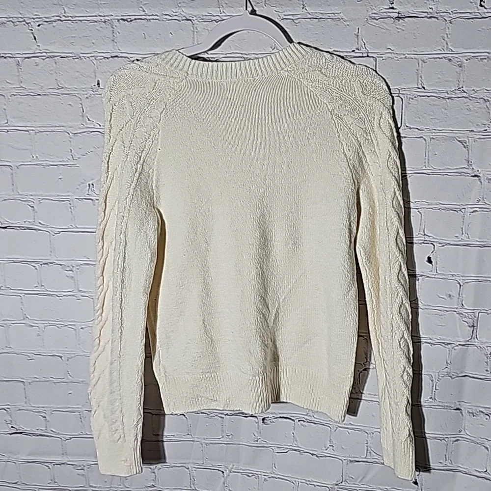 Crewcuts SZ XL 12/14 cream sweater cable knit K76